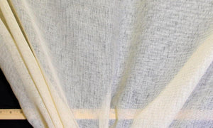 Discount Fabric SEMI-SHEER Cream Basketweave Drapery