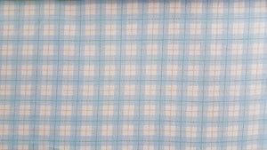 101"/102" Light Blue Plaid EXTRA WIDE Percale Sheeting Fabric