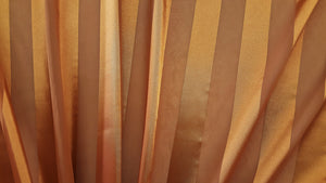 Discount Fabric SEMI-SHEER Burnt Orange Satin Stripe Drapery