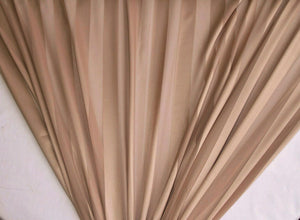 Discount Fabric SHEER Toast Satin Stripe Drapery