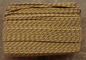 1/4" Gold, Beige & Dark Tan Decorative Cording - 5 Yards