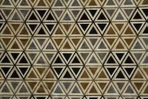Discount Fabric CHENILLE Black & Gray Hexagon Upholstery & Drapery