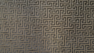 Discount Fabric CHENILLE Gray Maze Upholstery & Drapery