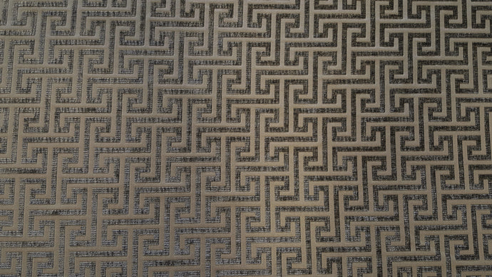 Discount Fabric CHENILLE Gray Maze Upholstery & Drapery