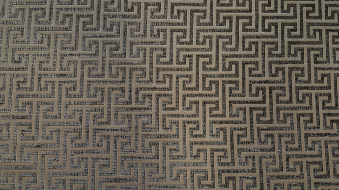 Discount Fabric CHENILLE Gray Maze Upholstery & Drapery