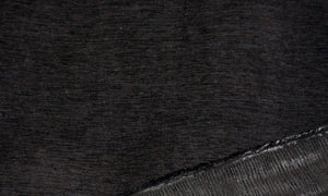 Discount Fabric CHENILLE Black Rib Upholstery