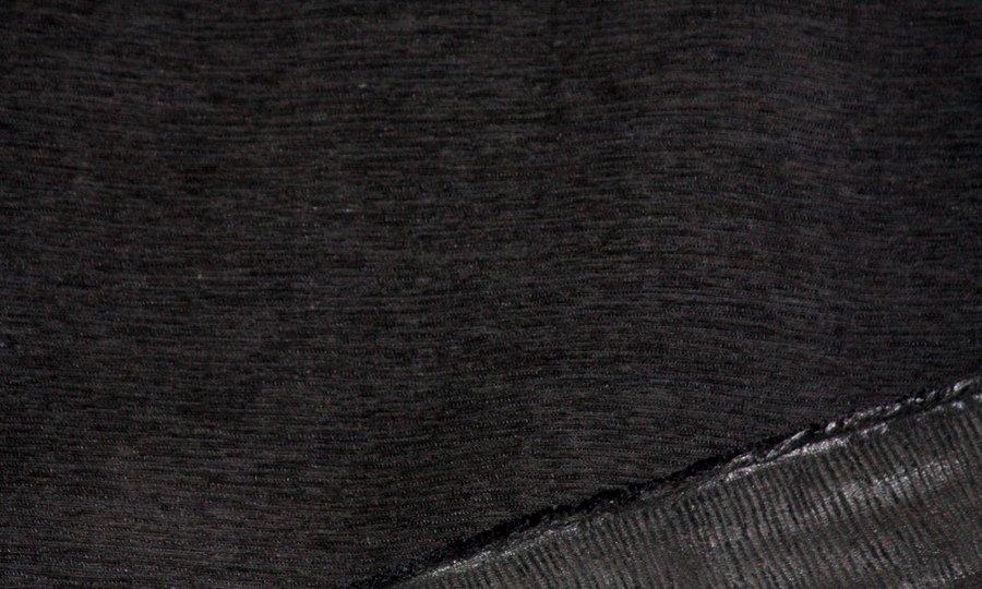 Discount Fabric CHENILLE Black Rib Upholstery