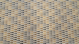 Discount Fabric JACQUARD Gray & Gold Rectangle Upholstery