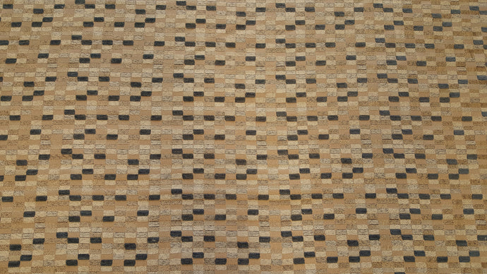 Discount Fabric JACQUARD Charcoal & Honey Rectangle Upholstery
