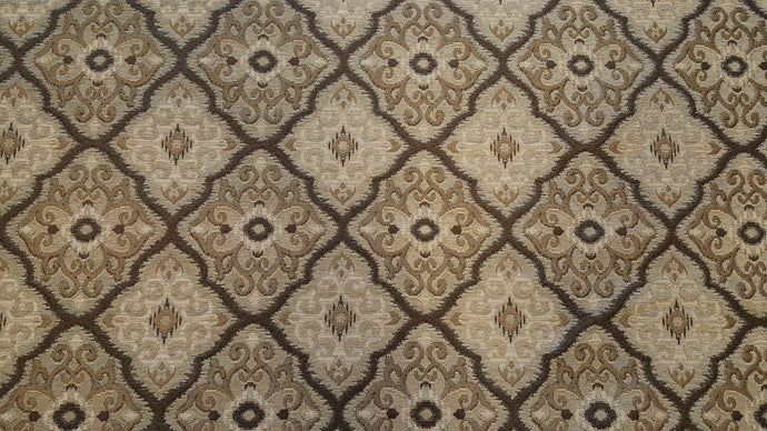 Discount Fabric TAPESTRY Earthtone Diamond Scroll Upholstery