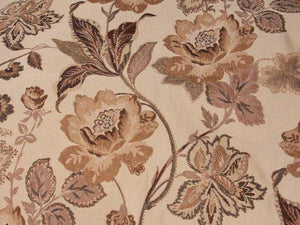 Discount Fabric TAPESTRY Wine & Gold Floral Upholstery