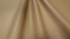 Discount Fabric ULTRA LEATHER Promessa Perforated Barley Upholstery & Automotive