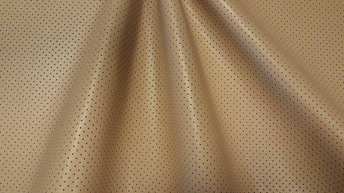 Discount Fabric ULTRA LEATHER Promessa Perforated Barley Upholstery & Automotive