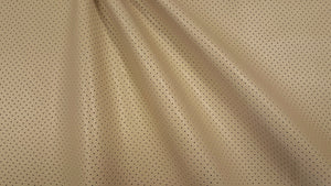 Discount Fabric ULTRA LEATHER Promessa Perforated Parchment Upholstery & Automotive