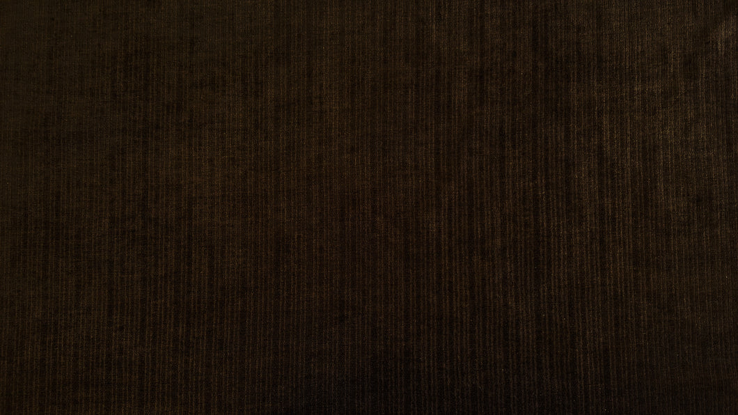 Discount Fabric VELVET Chocolate Stripe Upholstery