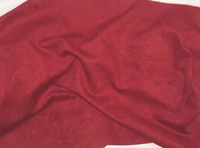 Discount Fabric MICROSUEDE Garnet Red Upholstery