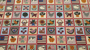 90" Plaid Red Cheater's Quilt Fabric - By The Increment