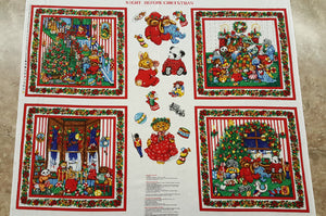 Night Before Christmas PILLOW PANEL 100% Cotton Fabric